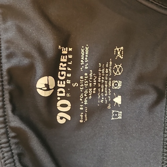 90° Degree by Reflex Workout Black legging star print Size S Pre-owned Exercise - Picture 12 of 13